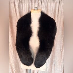 Elegant Black Fur Stole